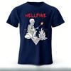 Hellfire Vibes Edgy Printed Mens TShirt 100 Cotton Oversized Trendy Dark Graphic Tees for Women Tops Tees Casual Streetwear
