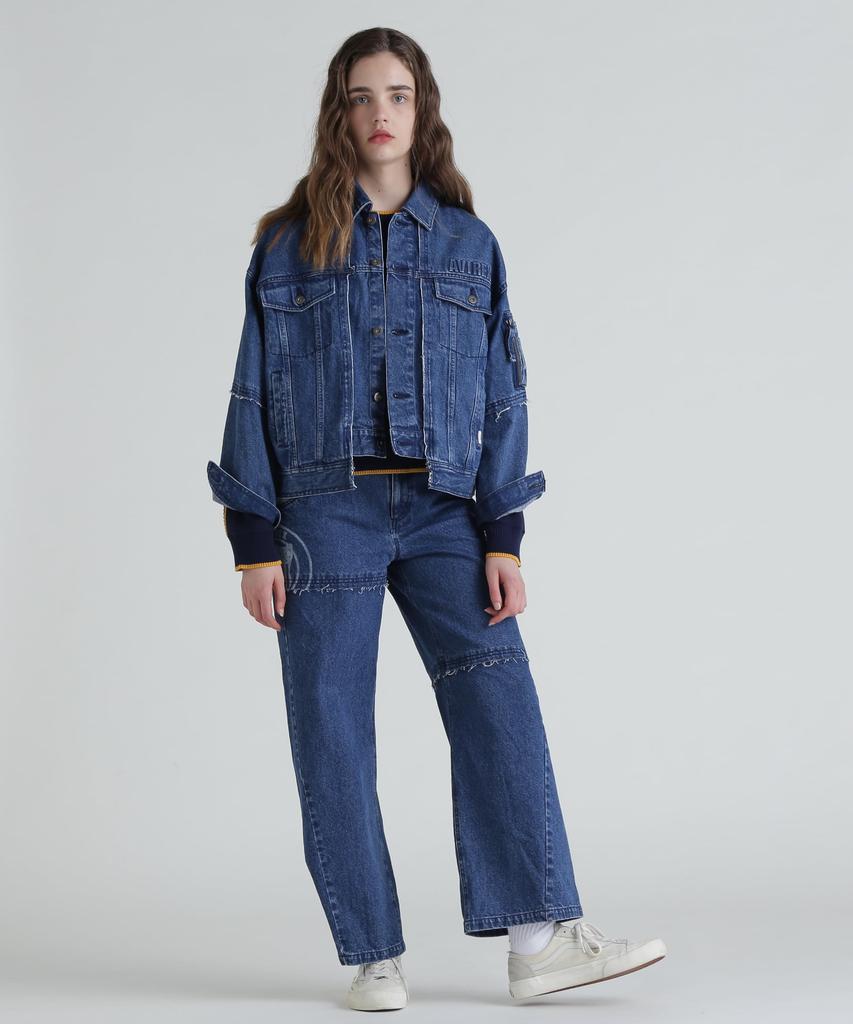 AVIREX CUTTING DENIM PANTS Women's S 432 Used 783-5111601