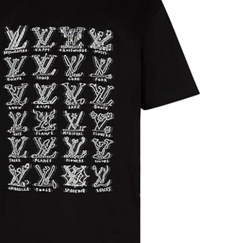 Louis Vuitton Футболка мужская черная 1A8GV6