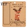 Christmas Money Holder Ornament Wooden Holder, Vintage Cash Gift Hanging Ornaments Holiday Box with Santa/Snowman/Tree Pattern for Xmas Party,