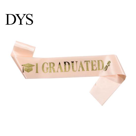 Повязка на выпускной ceremony Class of 2026 Grad Honor I Регулируемая Сатиновая для Поздравления Выпускников Принадлежности для Вечеринки Настраиваемая Длина