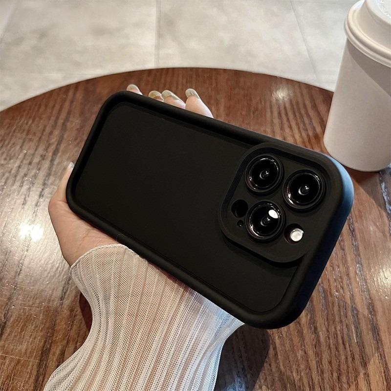 Модный Бампер для Телефона Конфетного Цвета Для iPhone 16 15 14 13 12 17 Pro Max Plus Стильный Утолщенный Ударопрочный Мягкий Защитный Чехол