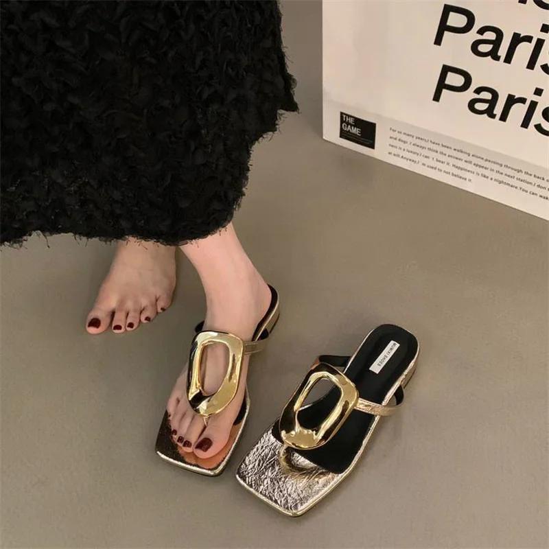 Тапочки женские летние туфли квадратный каблук резиновые шлепанцы шлепанцы Pantofle Block Hawaiian Soft 2024 Туфли резиновые шлепанцы Slipp