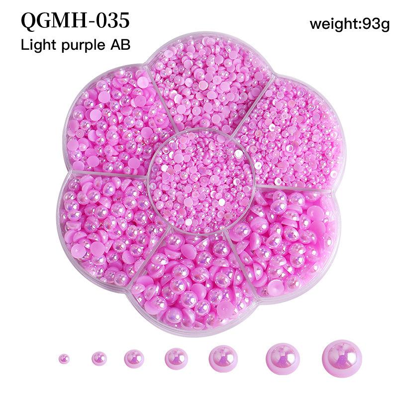 Смешанные акриловые банты 3D украшения для ногтей Цветочные смоляные подвески Золотые бусины Икра Жемчуг Смешанные стразы Аксессуары в коробке