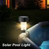 Светодиодная солнечная лампа для бассейна, водонепроницаемые солнечные лампы, декор для наружного плавательного бассейна, ограждения, сада, украшения, лампа для двора