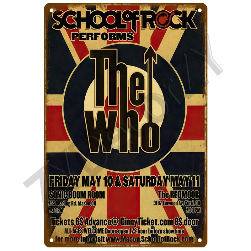 Rock and Roll Metal Sign Band Tin Sign Decorative Plates Vintage Poster Stickers Man Cave Music Home Bar Wall Decor Plaque Art