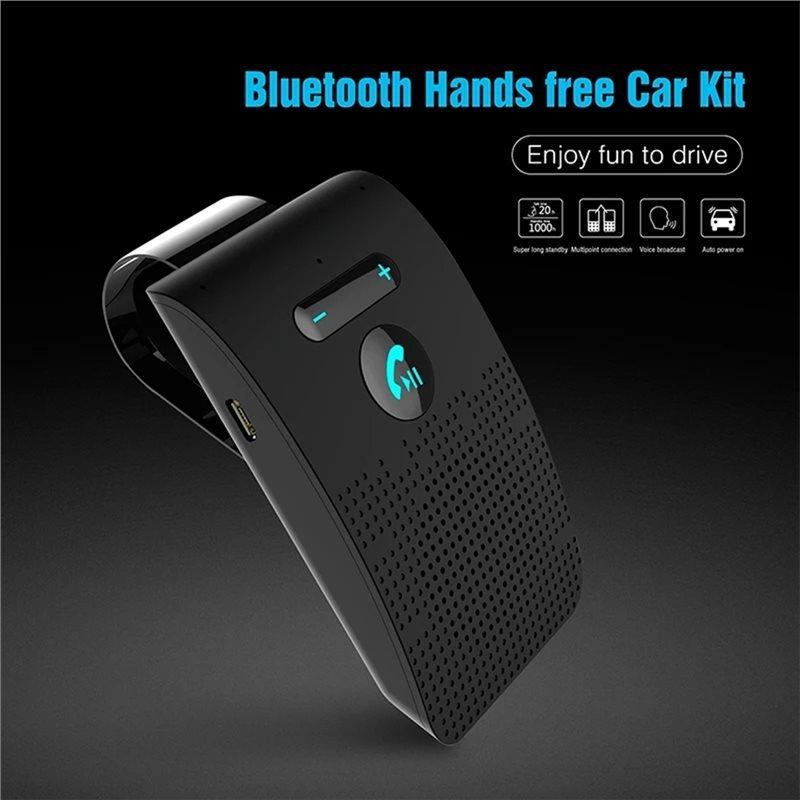 Wireless Speakerphone Multi-Point Multipoint Connection BT Speaker Hands-Free Compatibility Sun Visor Handsfree Car Kit