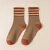 Fleece, Thickened, Looped, Striped, Striped, Women's Mid-calf Socks, Winter Women's Moon Long Socks, Winter Trend