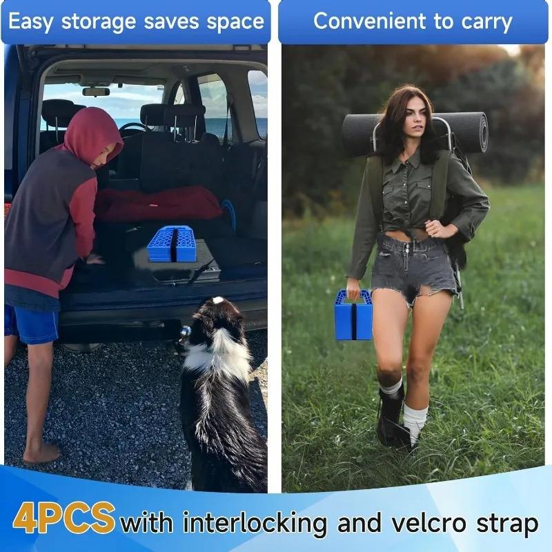 Предотвращает проседание домкратов Противоскользящая подкладка для домкрата для автодома Погодоустойчивая Выравнивающая Стабилизирующая Подкладка-блок для домкрата для Кемпера Каравана Прицепа