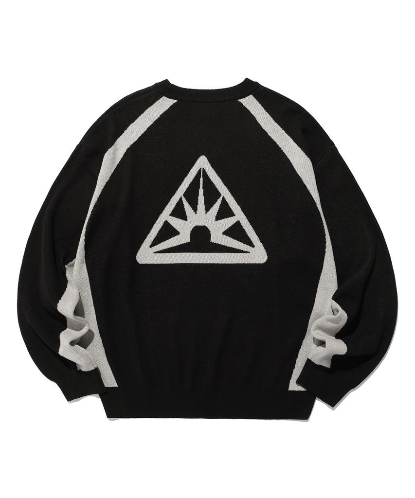 ISTKUNST Sunrise Logo Knit_Black(Ik2Esmk601A)
