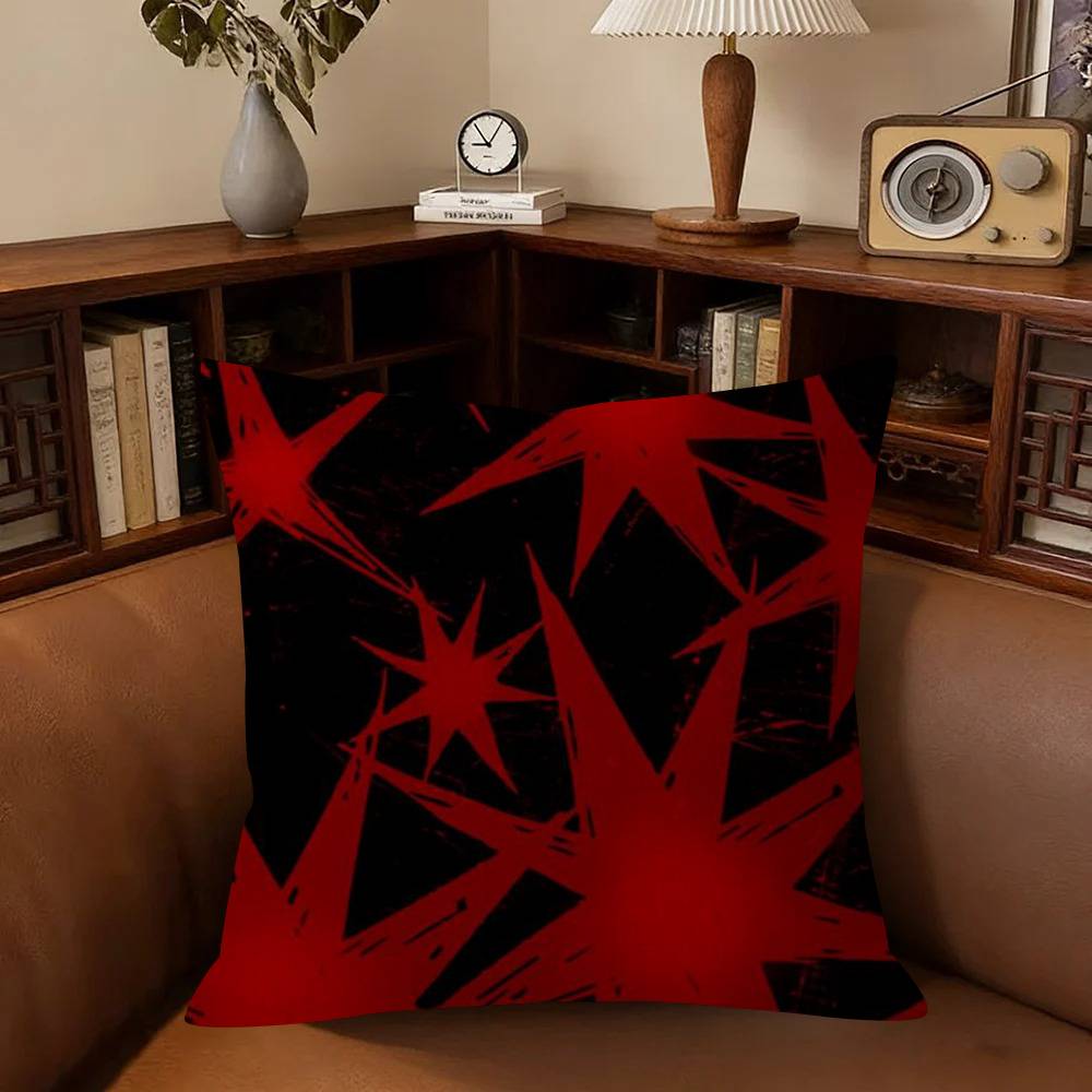 Ins Black And Red Pillow Gift Home Office Decoration Pillow Bedroom Sofa Car Cushion Coverpillow Case