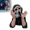 Screaming Ghost Figurine Creepy Phoning Ghost Statue Collectible Halloween Centerpiece for Horror