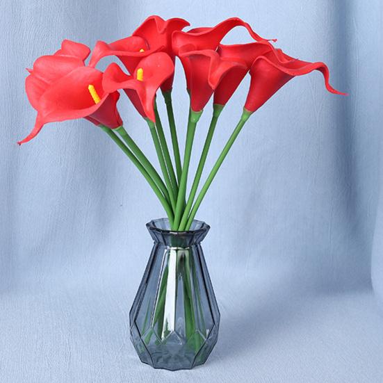 Yousheng 10 шт. Имитация каллы Реалистичный искусственный цветок Многоразовая искусственная калла с гибким стеблем для вазы Цветочная композиция Домашний декор