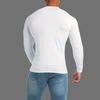 Fitness long-sleeve tight-fitting round-neck T-shirt for men, quick-dry training wear, muscle boy sports shapewear, stretchy T-shirt