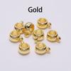 50pcs/lot 8mm 10mm CCB Pendant Clasp Bail Clip Big Hole Charm Beads Connectors For Jewelry Making DIY Pendants Clasp Supplie
