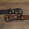 Belt Men's Matte Glossy Retro Leather Pin Buckle First Layer Cowhide Casual Trendy All-Match Youth Jeans Belt