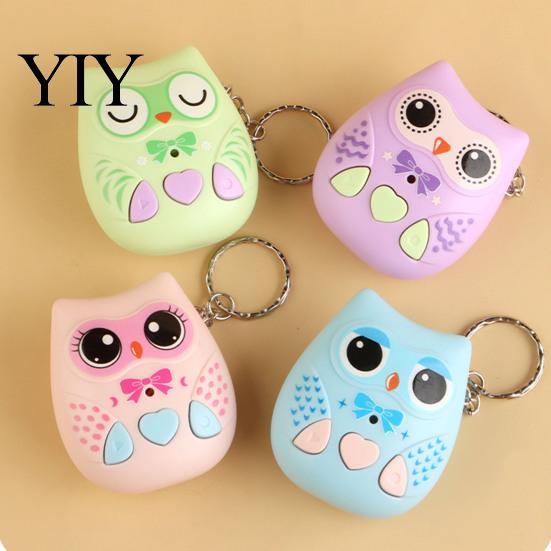 Portable Stress Relief Toy Owl Voice Recorder Keychain, Mini Music Box Pendant with Recording Function, Lightweight Travel Cute Animal Key Ring