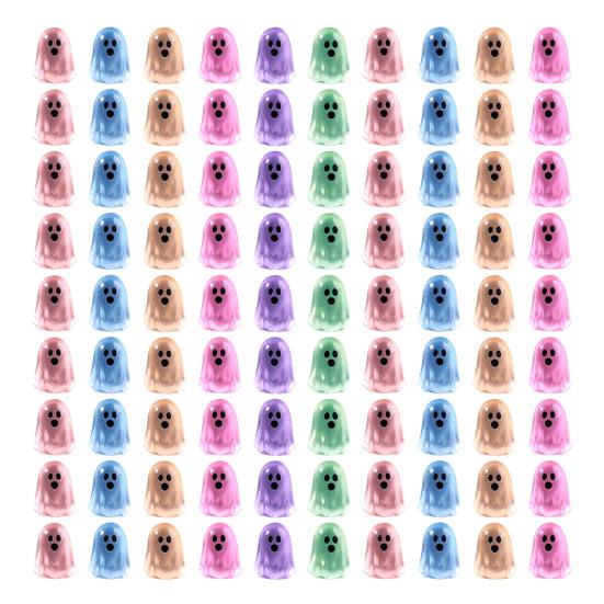 20/50/100 шт. Светящаяся в темноте фигурка привидения на Хэллоуин, мини-мультяшная статуэтка привидения из смолы, светящееся миниатюрное украшение привидения, настольное украшение