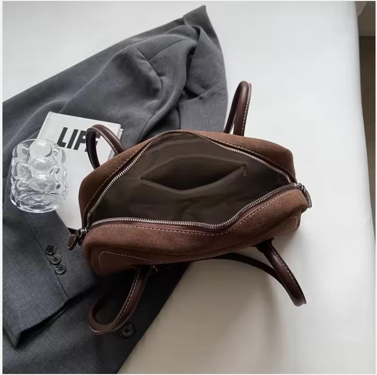 Women Shoulder Bag Multi Pocket Underarm Bag Faux Suede Tote Purse Zipper Satchel Bag Designer Brand Ladies Shoulder Bag