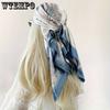 90 * 90cm Silk Scarf Women's Square Scarf New Printed Retro Baotou Scarf Satin Scarf