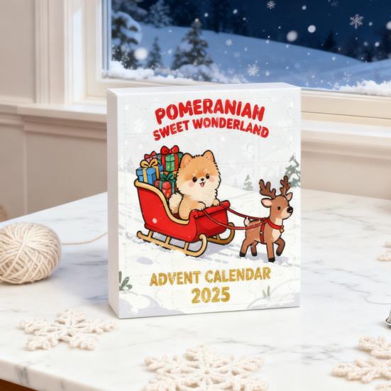 Christmas Advent Calendar Corgi Design 24-Day Countdown Decoration Kid Surprise Advent Calendar Holiday Decor