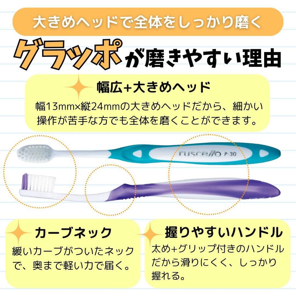 Зубная щетка GC Lucero Grappo x 20, набор P-30 [с колпачком]