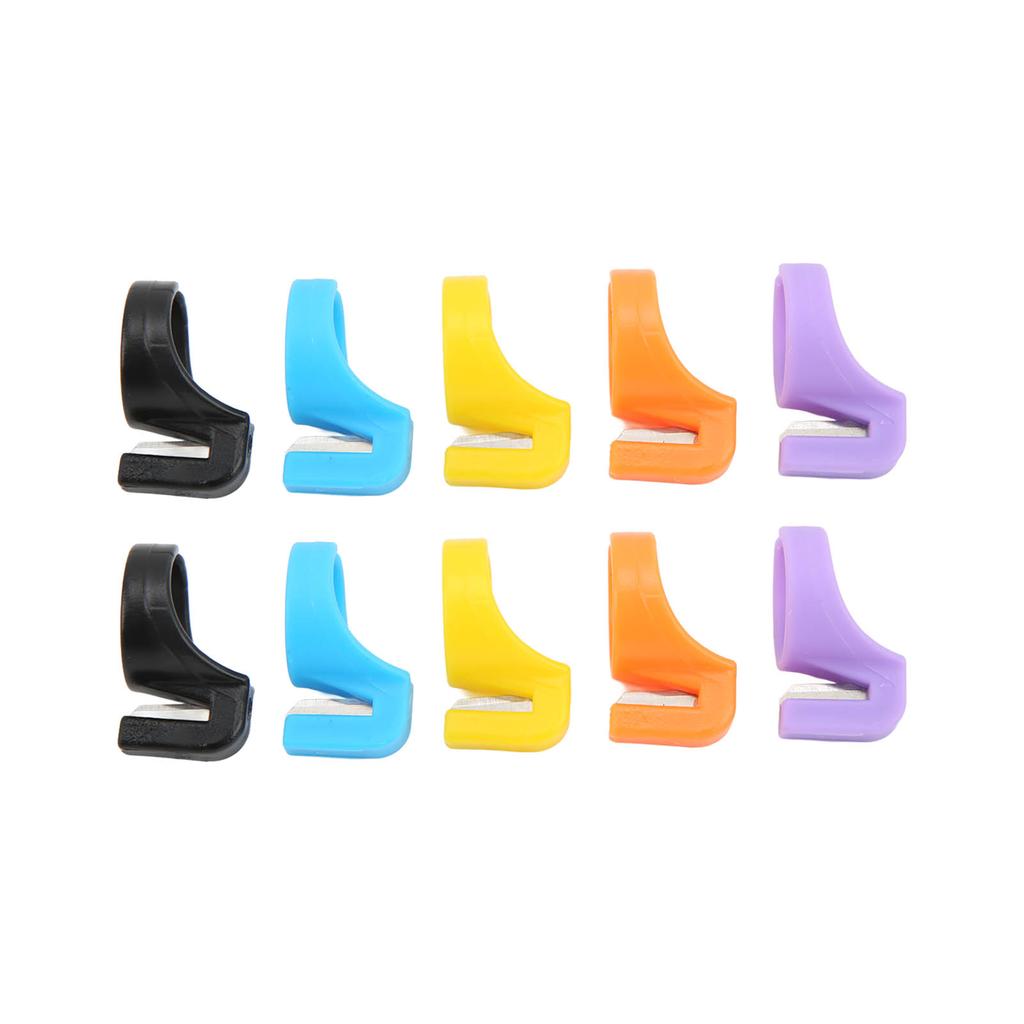 10pcs Ring Cutter Split Knife Design Automatical Unfold Plastic Material Safe Incisive Different Colors Knife Rings