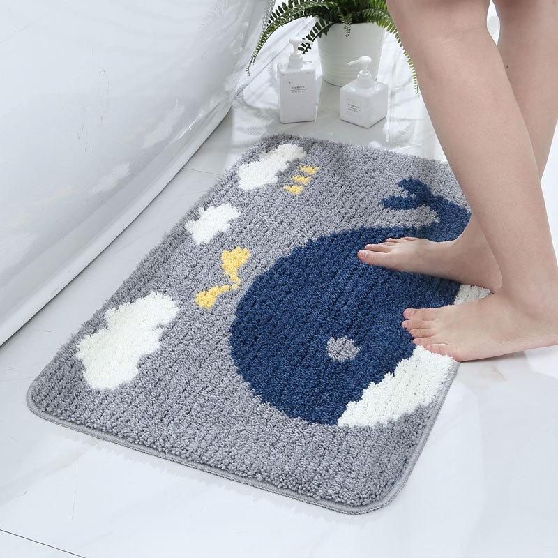 Cartoon Bathroom Bathroom Moisture-wicking Non-slip Mat Bedroom Kids Room Carpet Lovely Bathroom Entrance Doorway Mat
