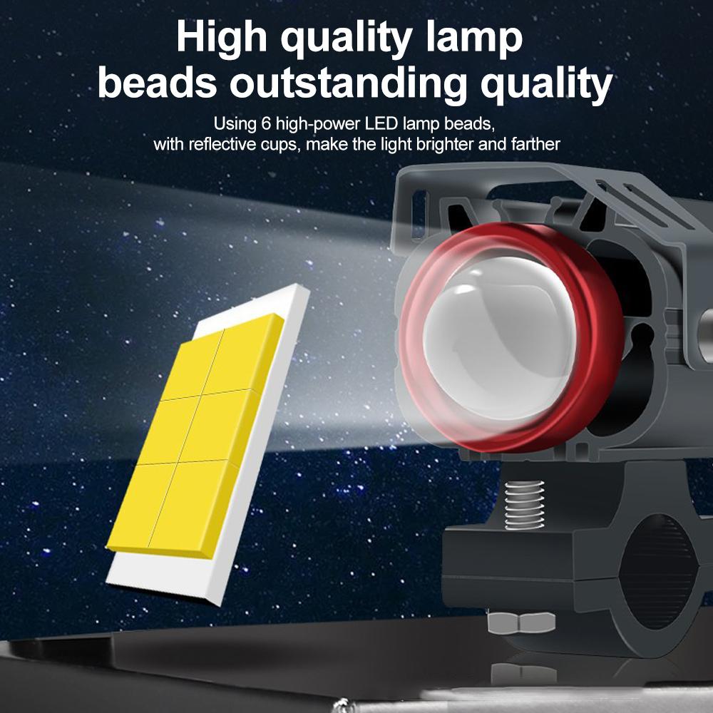 2 шт. светодиодная вспомогательная фара для мотоцикла, прожектор, линза для проектора, внешняя мото-противотуманная фара для телевизора, скутера, фара для вождения 12-80 В