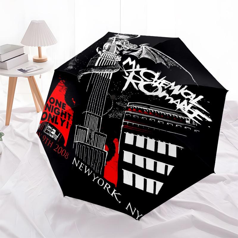 1 шт. MY CHEMICAL ROMANCE NEW YORK Автоматический, Ветрозащитный, Компактный Дорожный Зонт, Подарок на День Рождения, Рождество, Деловым Людям 93089