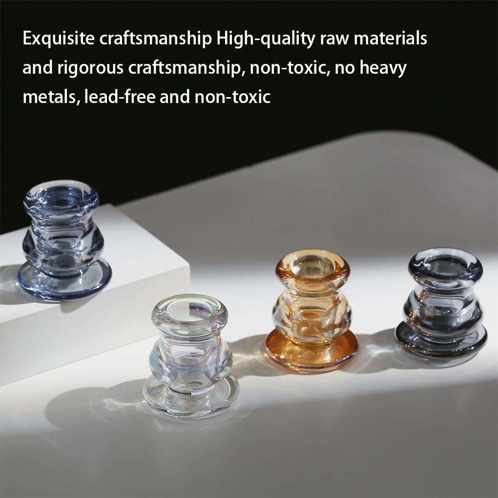 Стеклянный подсвечник, украшения для интерьера, сплошной цвет, домашний ресторан, бар, подсвечник, декор, сцена, макет, аксессуар