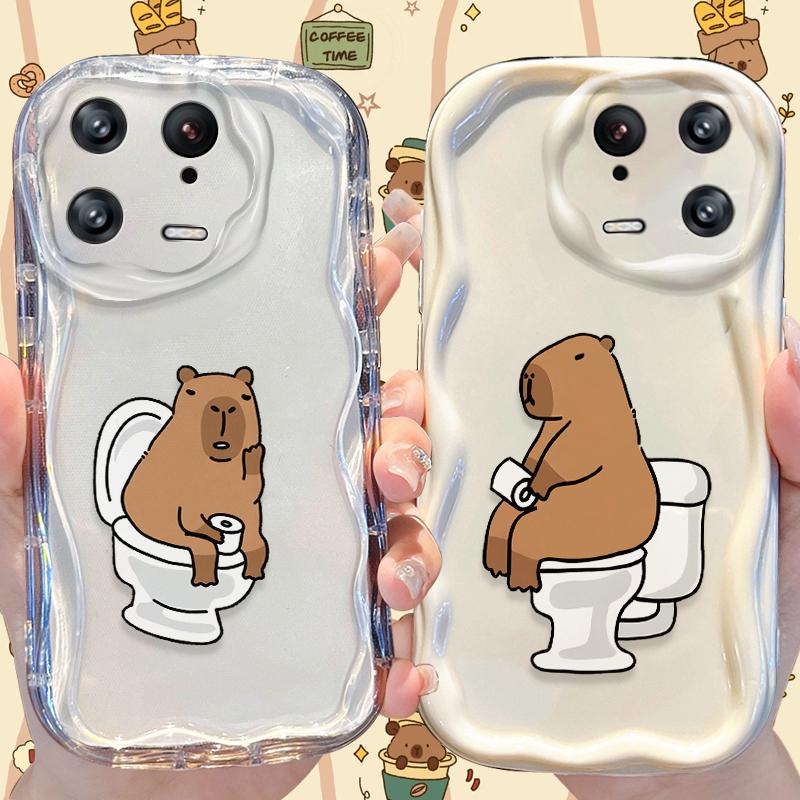 Capybara Comfortable Moment Case for Xiaomi Mi 15 14T 13 Lite 12 Pro 12S 12X 11i 5G POCO X7 X6 X5 X4 GT F6 M6 Plus 5G Soft Cover