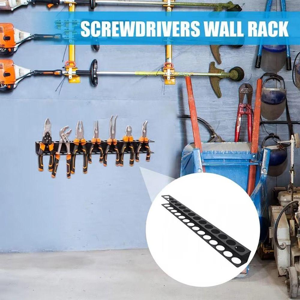 1Pcs Workshop Accessory Screwdriver Wall Rack Hammer Plier Tool Storage Organizer Pliers Holder