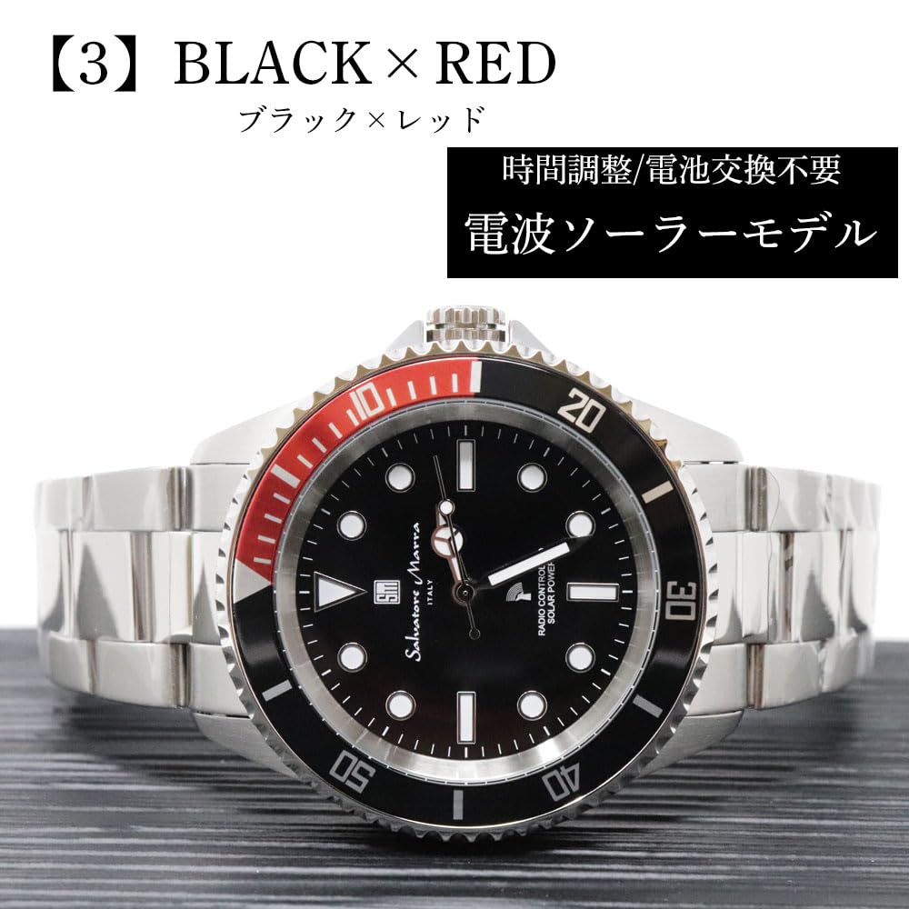 Salvatore Marra 10 АТМ Водонепроницаемость Металл из нержавеющей стали Японский Salvatore Marra Популярный бренд SM22110 Включает салфетку для часов Мужские на солнечной энергии