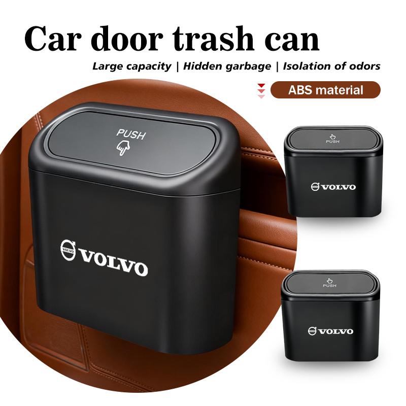 For Volvo Car Hanging Trash Bin Storage Box Auto Accessories S60 S80 S90 C30 XC40 XC60 XC70 XC90 V40 V60 V90 T6