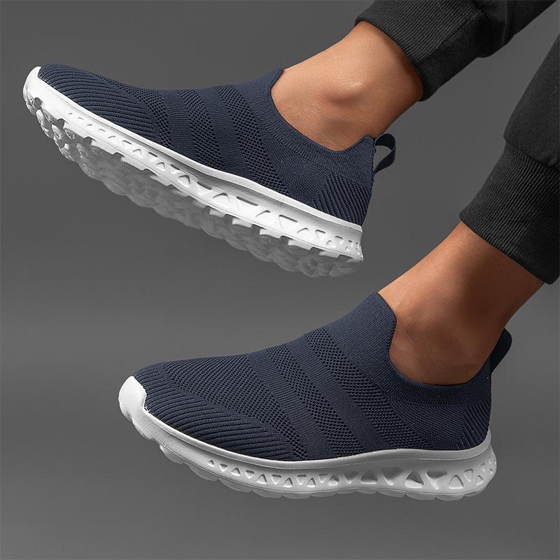 Мужские кроссовки Slip On весна-лето повседневные кроссовки Slip Ins для бега на открытом воздухе обувь для ходьбы нескользящая сетчатая обувь