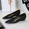 Comfortable Platform Pumps Women Office Shoes Pointed Toe Low Heel Slip On Versatile Work Casual Style
