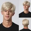 Men's Wig Short Blonde Brown Wig Layered Synthetic Hair for Male Cosplay Anime Halloween Wig Daily Cosplay Use Heat Resistant Fiber