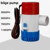 12В Трюмная помпа для яхт и рыбных прудов - 500/750/1100 галлонов в час
