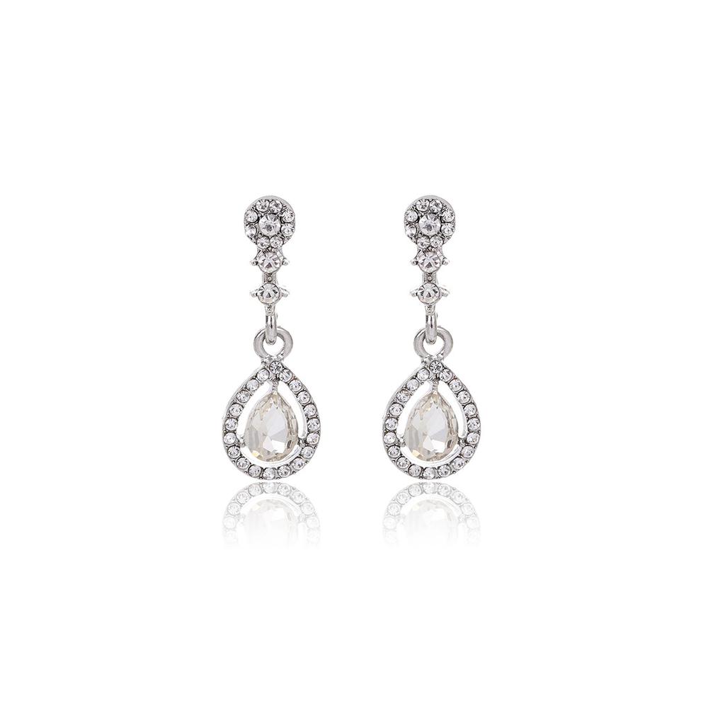 Мерцающие серьги-капли с ослепительными камнями циркона, минималистичные и универсальные