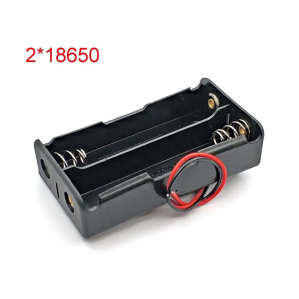 18650 Battery Storage Box Case DIY 1/2/3/4 Slot Way DIY Batteries Clip Holder Container with Wire Lead Pin