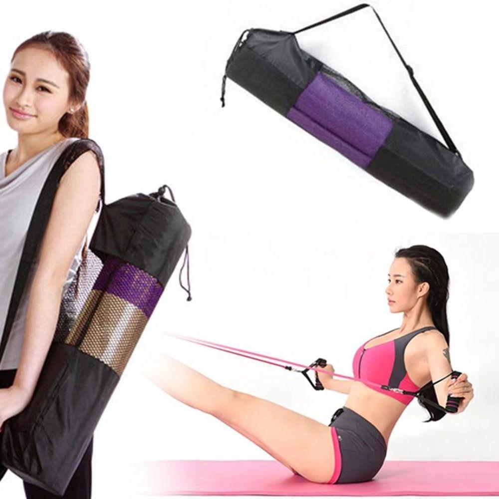 Convenience Yoga Mat Mesh Bag Adjustable Shoulder Straps Breathable Sports Bag Yoga Mats