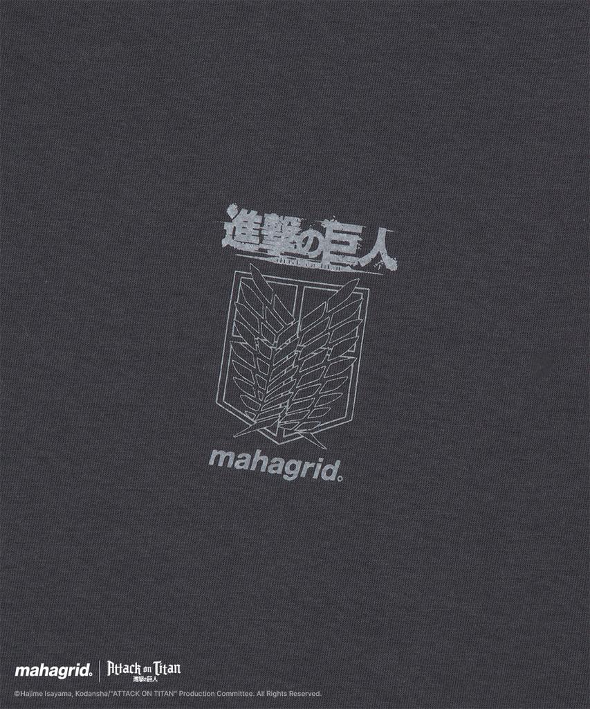 MAHAGRID [Атака Титанов] Постиранная футболка с Колосcальным Титаном Угольный(Mg2Gmmt511T)