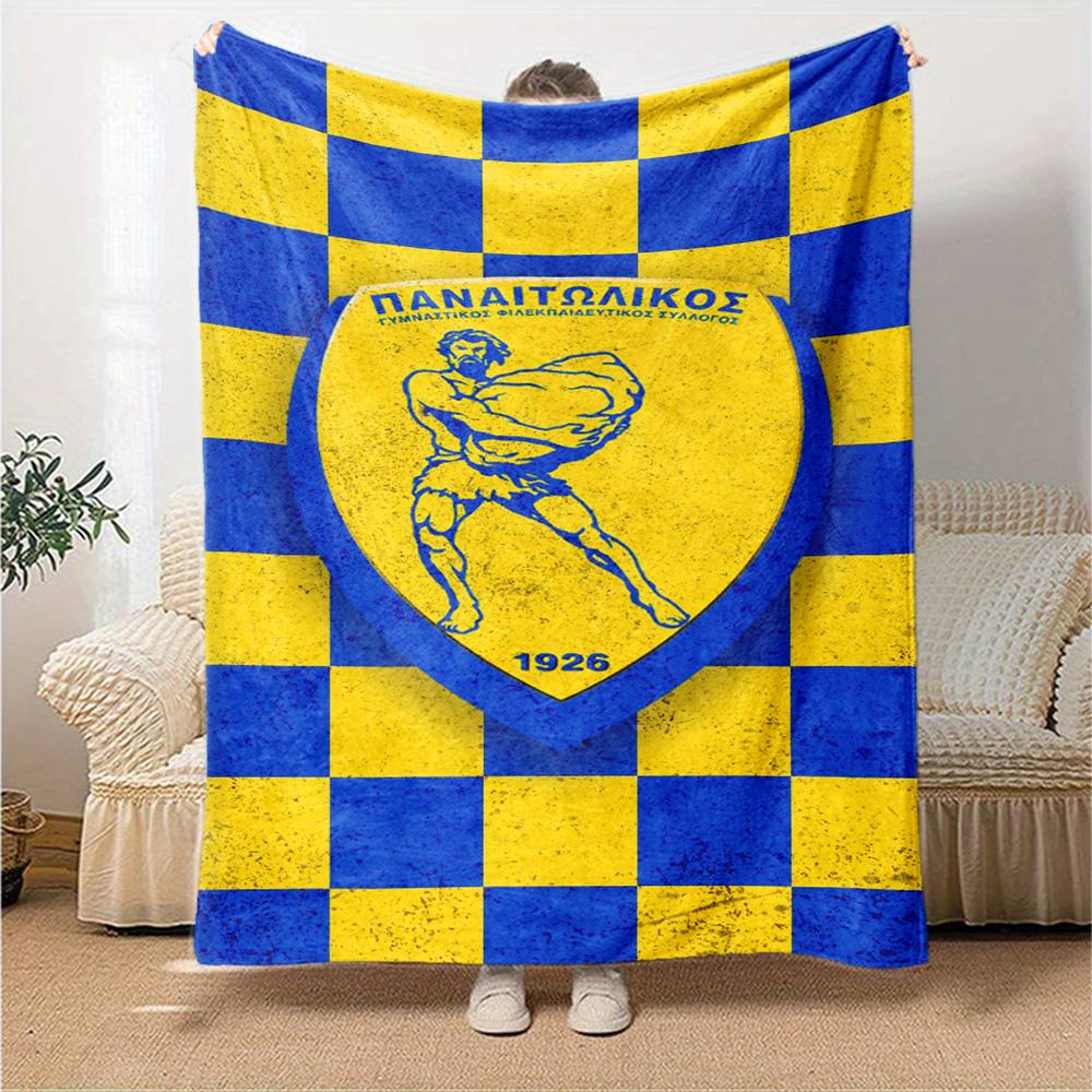 Panetolikos Print Flannel Blanket High Quality Warm Comfortable Cover for All Seasons Perfect for Gifts Home Decor