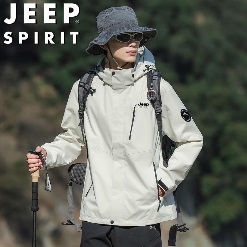 JEEP SPIRIT Men's Casual Hooded Outdoor Jacket