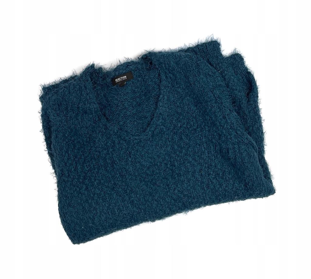 Turkusowy sweter z włoskami REACTION XL - Used