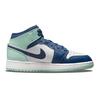 Air Jordan 1 Mid GS Blue Mint Kids Sneakers Mystic-Navy White Mint-Foam 554725-413
