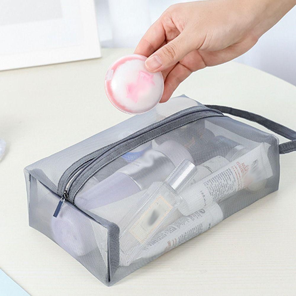 Bag Transparent Zipper Makeup Bag Women Cosmetic Bag Skin Care Storage Bag Korean Storage Bag
