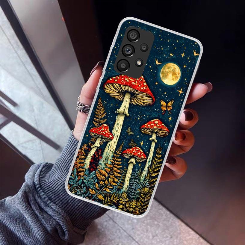 Красочный чехол-гриб для Samsung Galaxy A12 A52S A42 A32 A22 A51 A50 Note 20 Ultra 10 S10 Plus A71 A70 A31 A30 A10S Gala