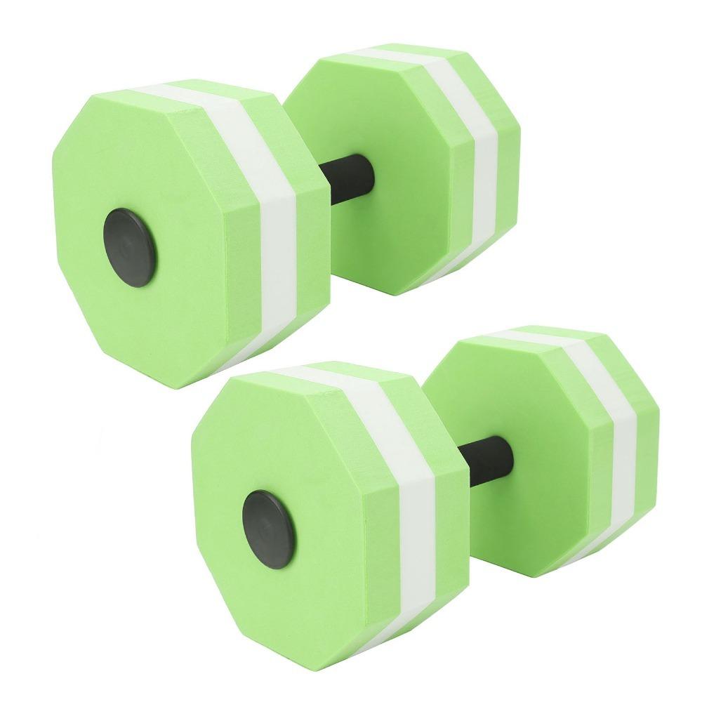 2PCS High Density EVA Foam Aquatic Exercise Dumbbells Swimming Training Dumbbells Water Aerobics